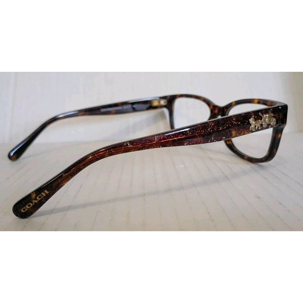 Coach Eyeglasses Optical Frame HC6133T 5120 Dark Tortoise Glitter & Case - NEW!